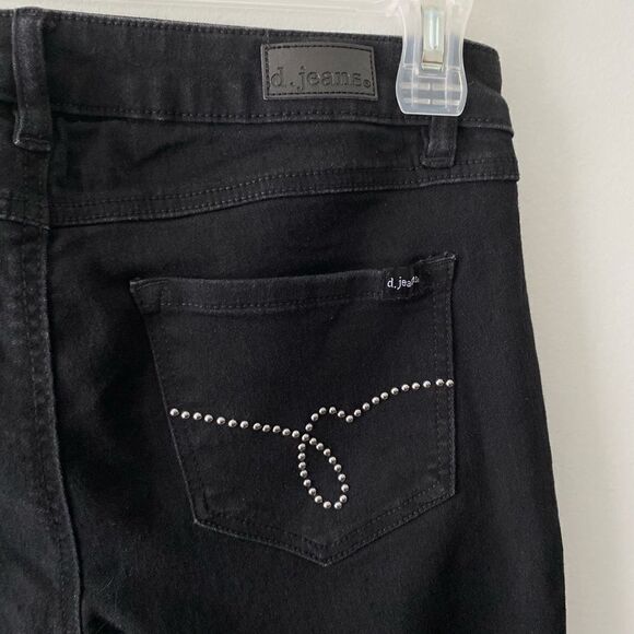 D.jeans cute black skinny jeans with studded pockets jeggings - Picture 6 of 7